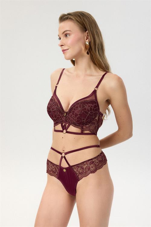 karlotta Lace Bordeaux push up bra