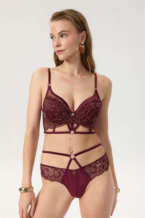 karlotta Lace Bordeaux push up bra