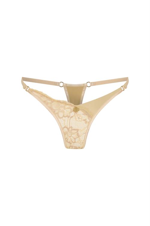 Le Passe Ten Saten Detaylı Dantelli String