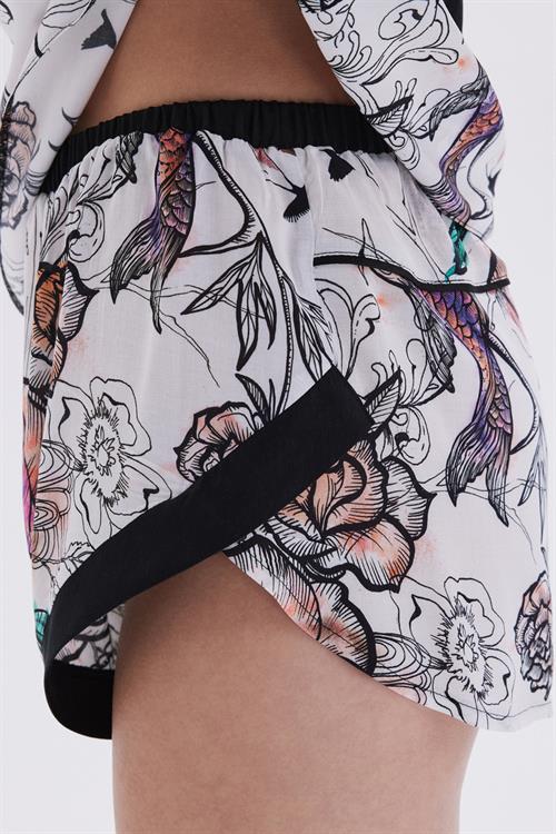 Maison Royale Detailed Satin Viscose Strappy Short Pajama Set