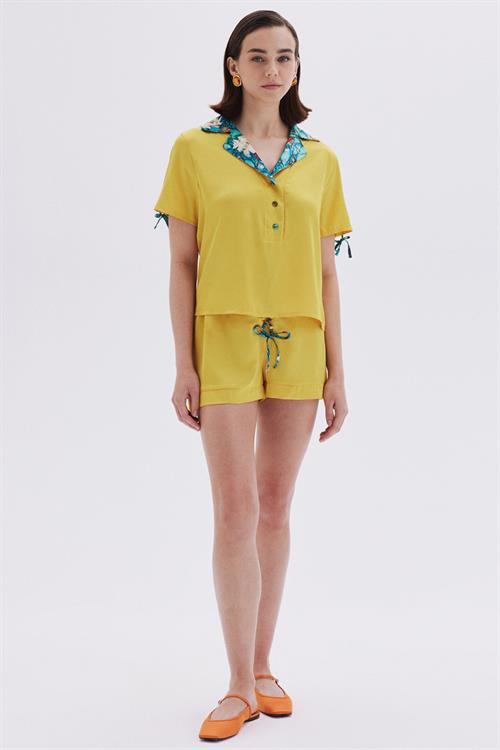 Monets Bond Hardal Kısa Saten Pijama Takımı