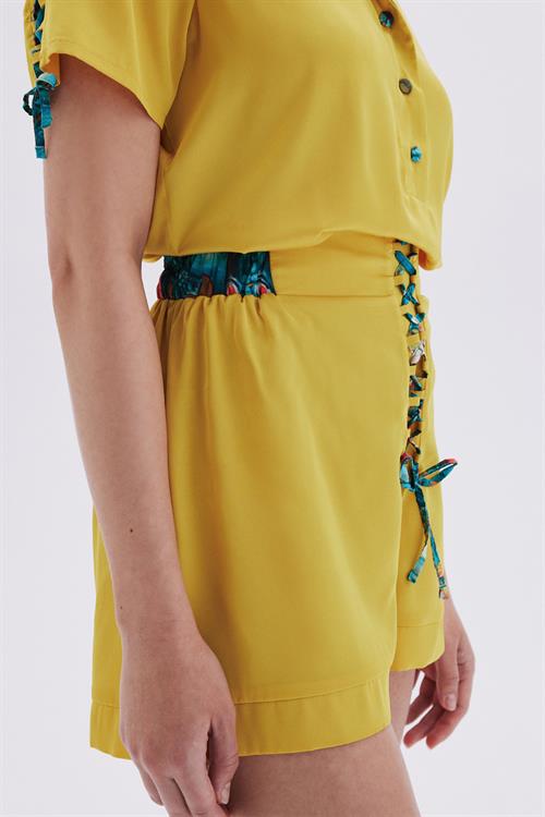 Monets Bond Hardal Kısa Saten Pijama Takımı