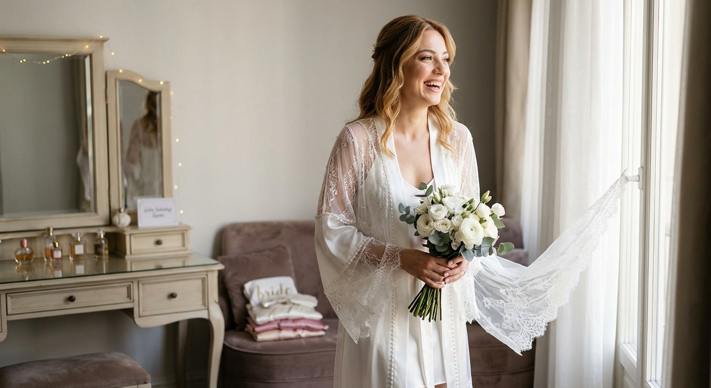 gelin sabahlığı,bride kimono,gelin hazırlık sabahlığı,gelin hamamı sabahlık,dantelli gelin sabahlığ