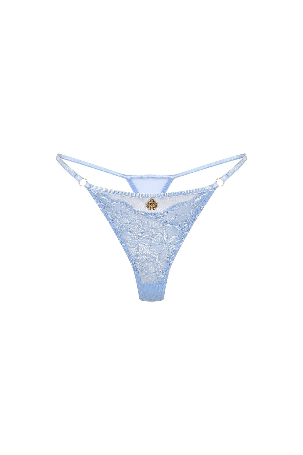 Pastivelle Светло-голубые кружевные стринги 