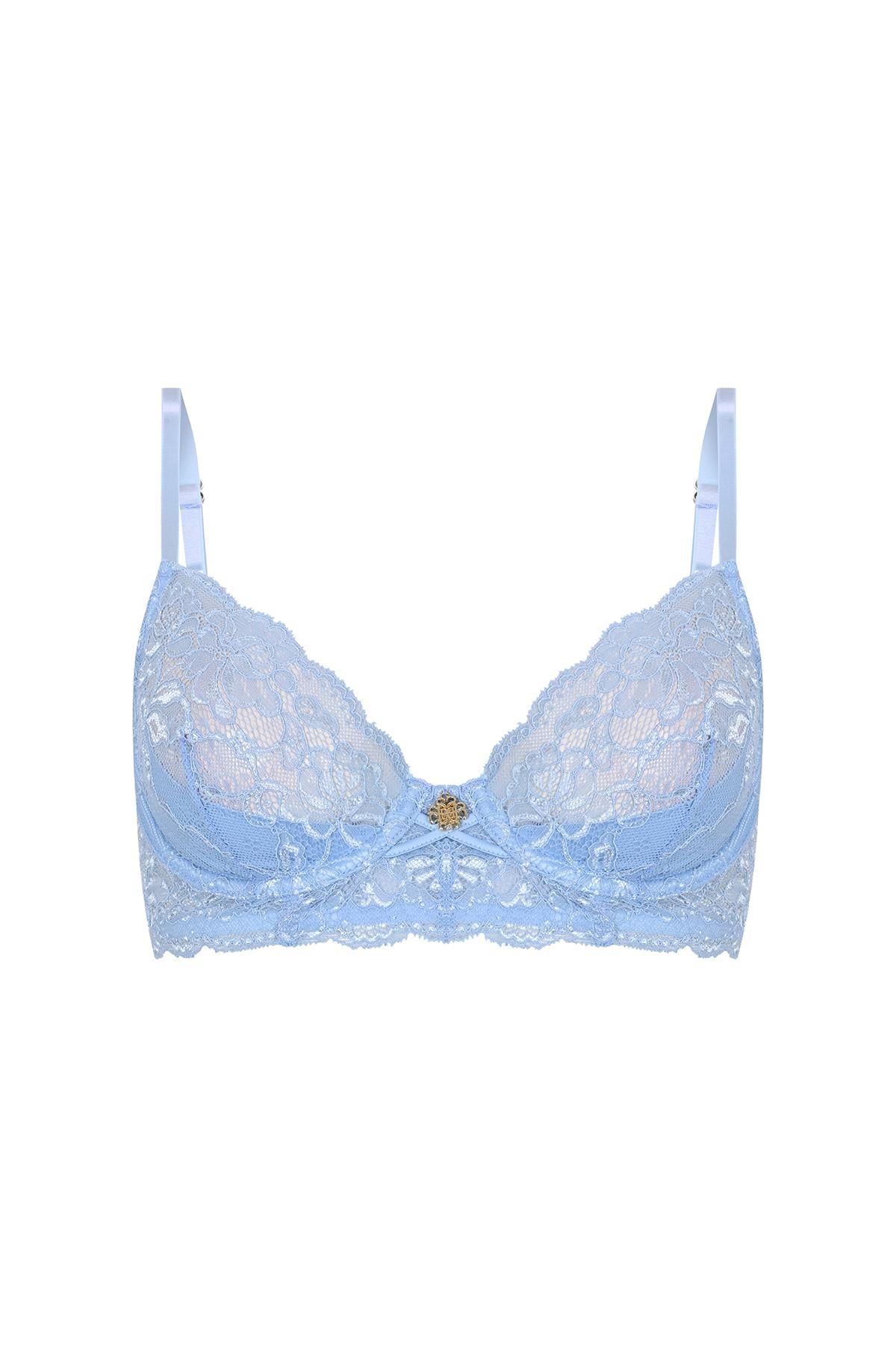 Pastivelle Светло-голубой кружевной бюстгальтер-балконет