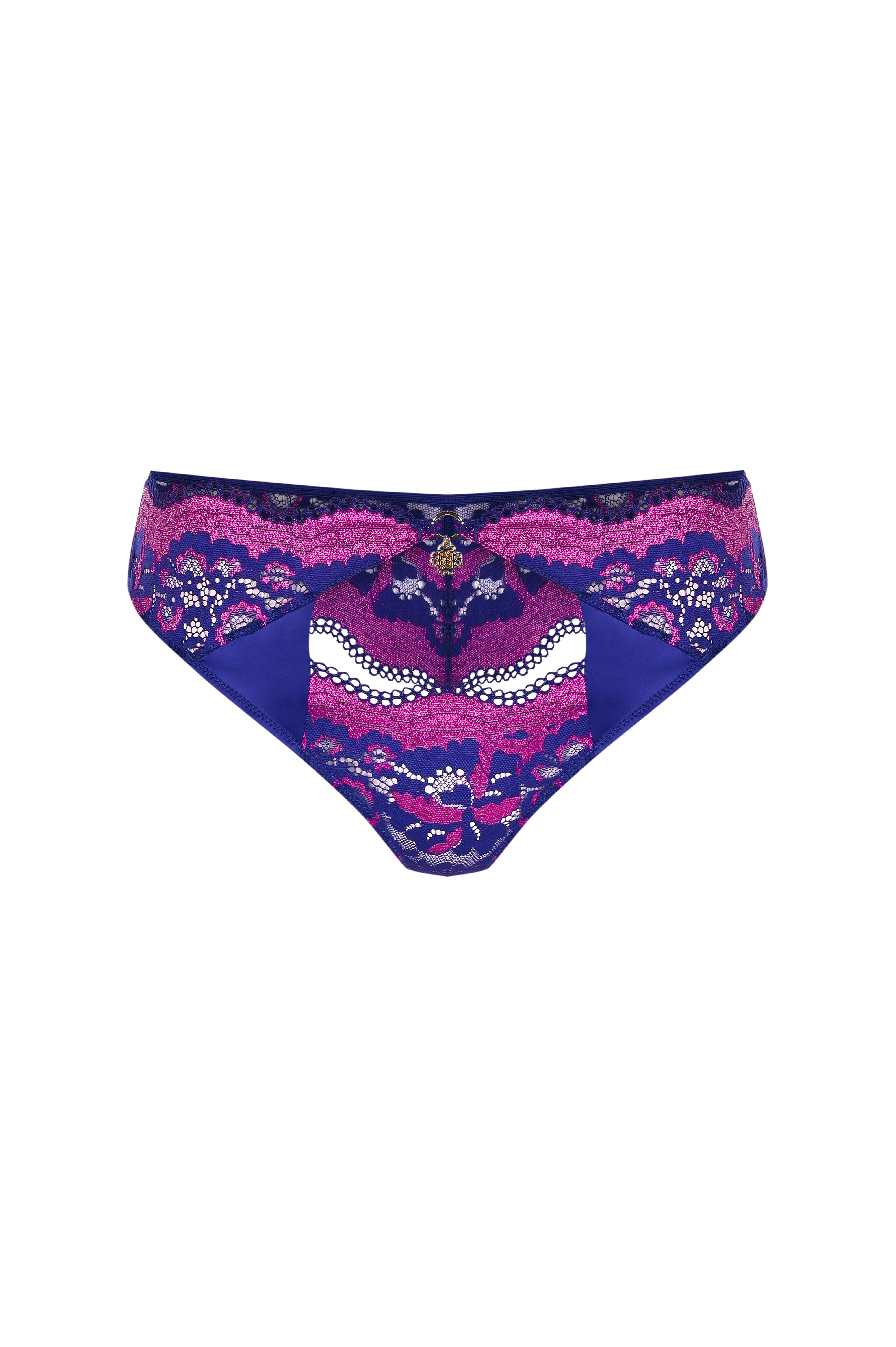 Addria Saks Mavisi Saten Dantelli String