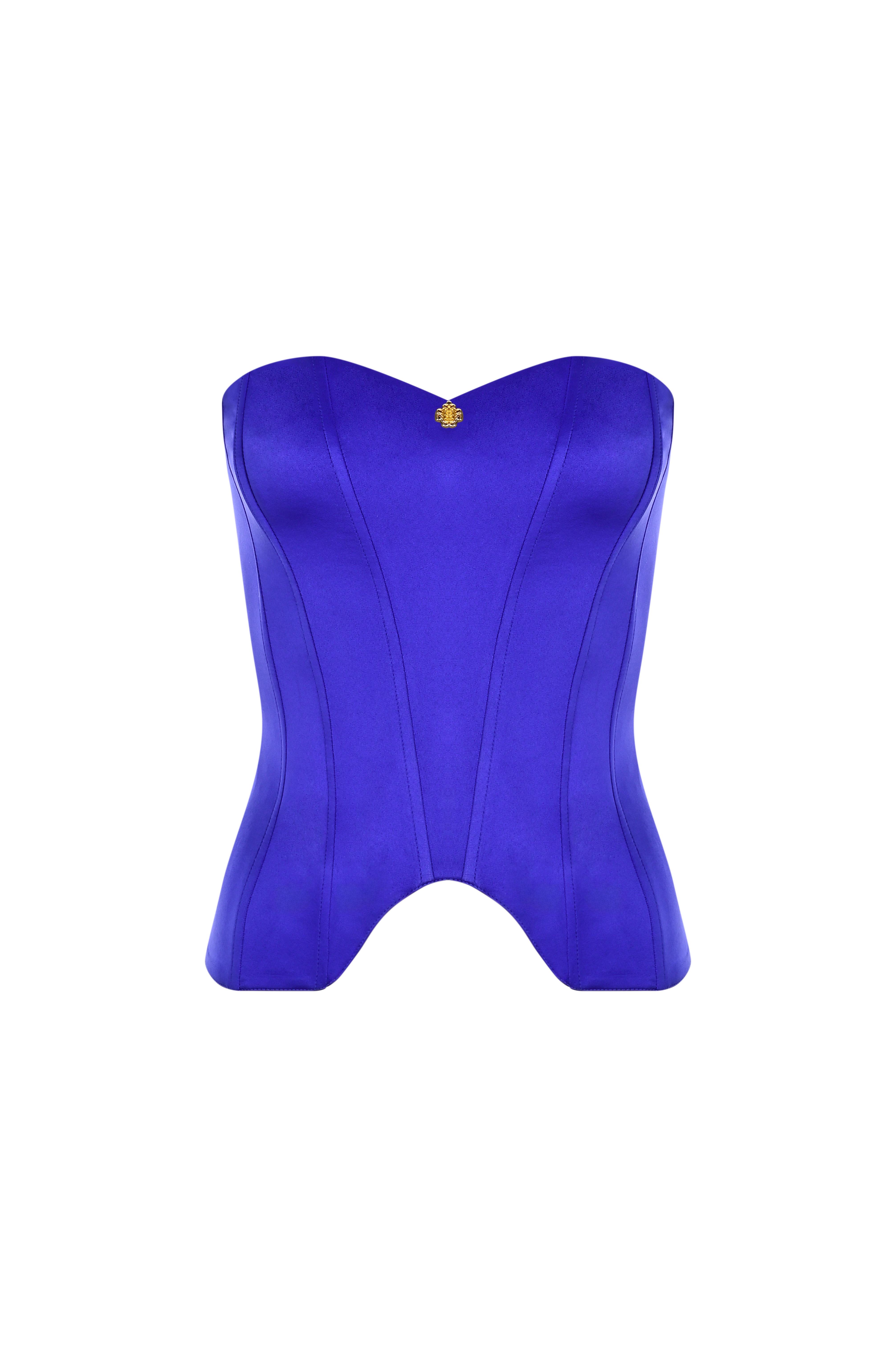 Addria Saks Mavisi Saten Korse