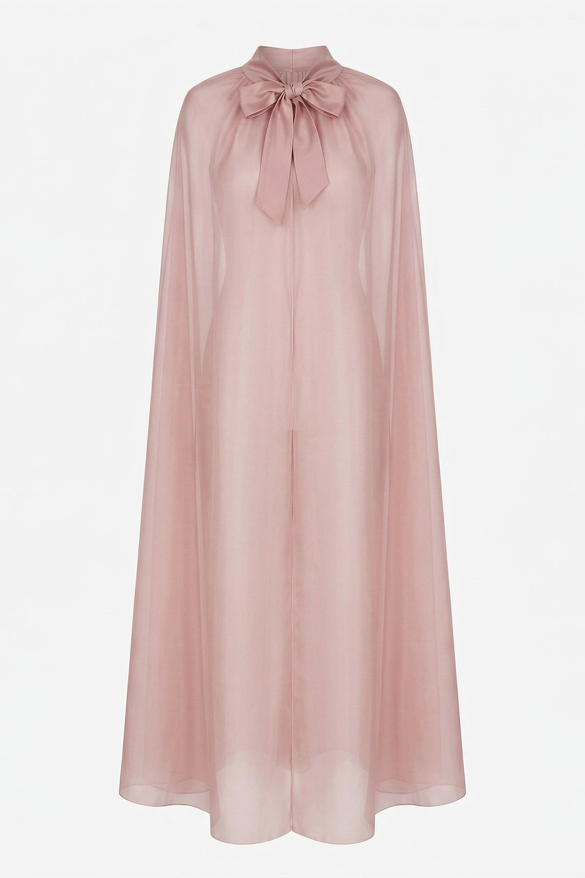 Voile Gül Kurusu Saten Kurdaleli Tül Pelerin