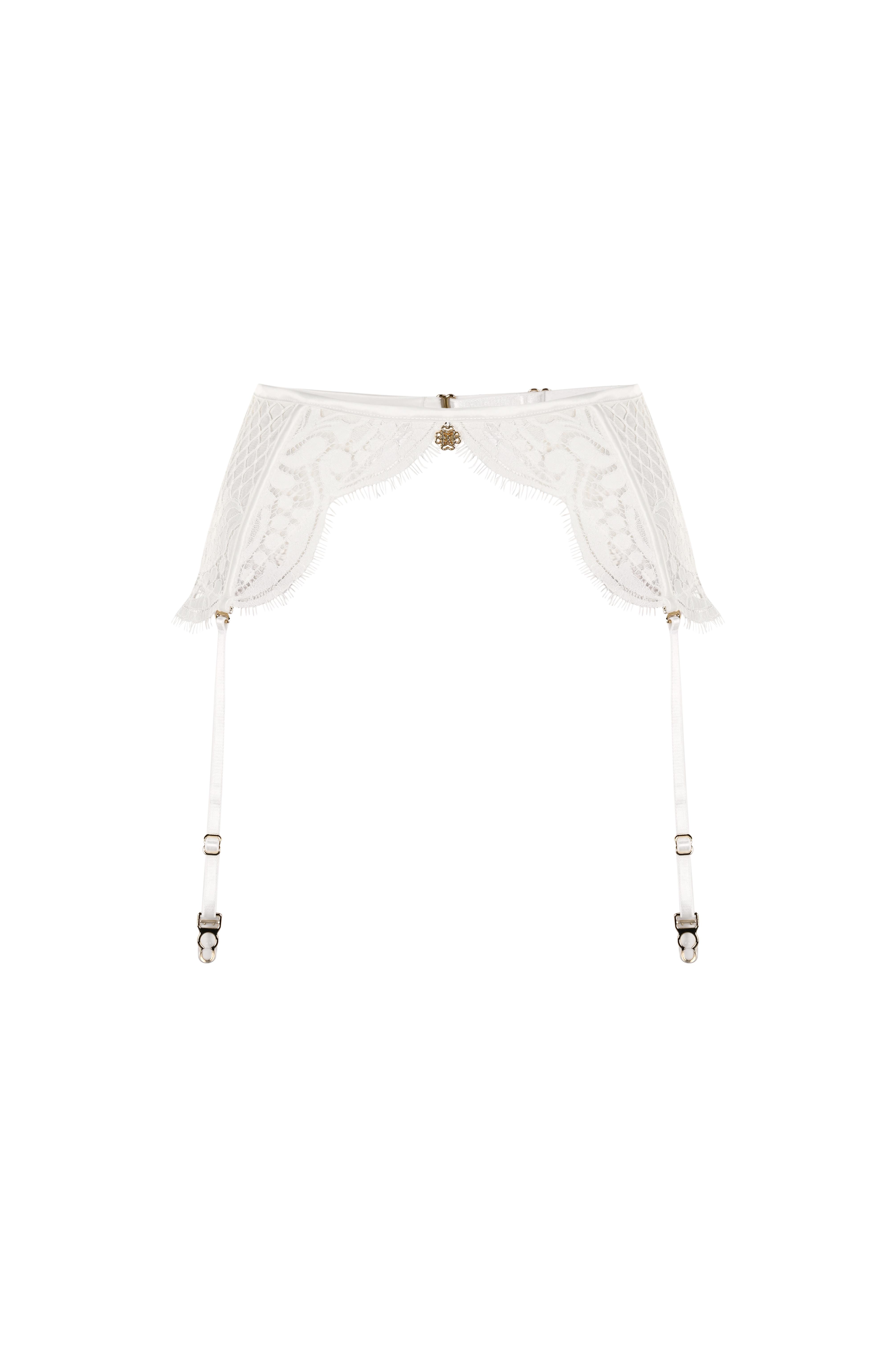 Calla Lily Beyaz Dantelli Jartiyer