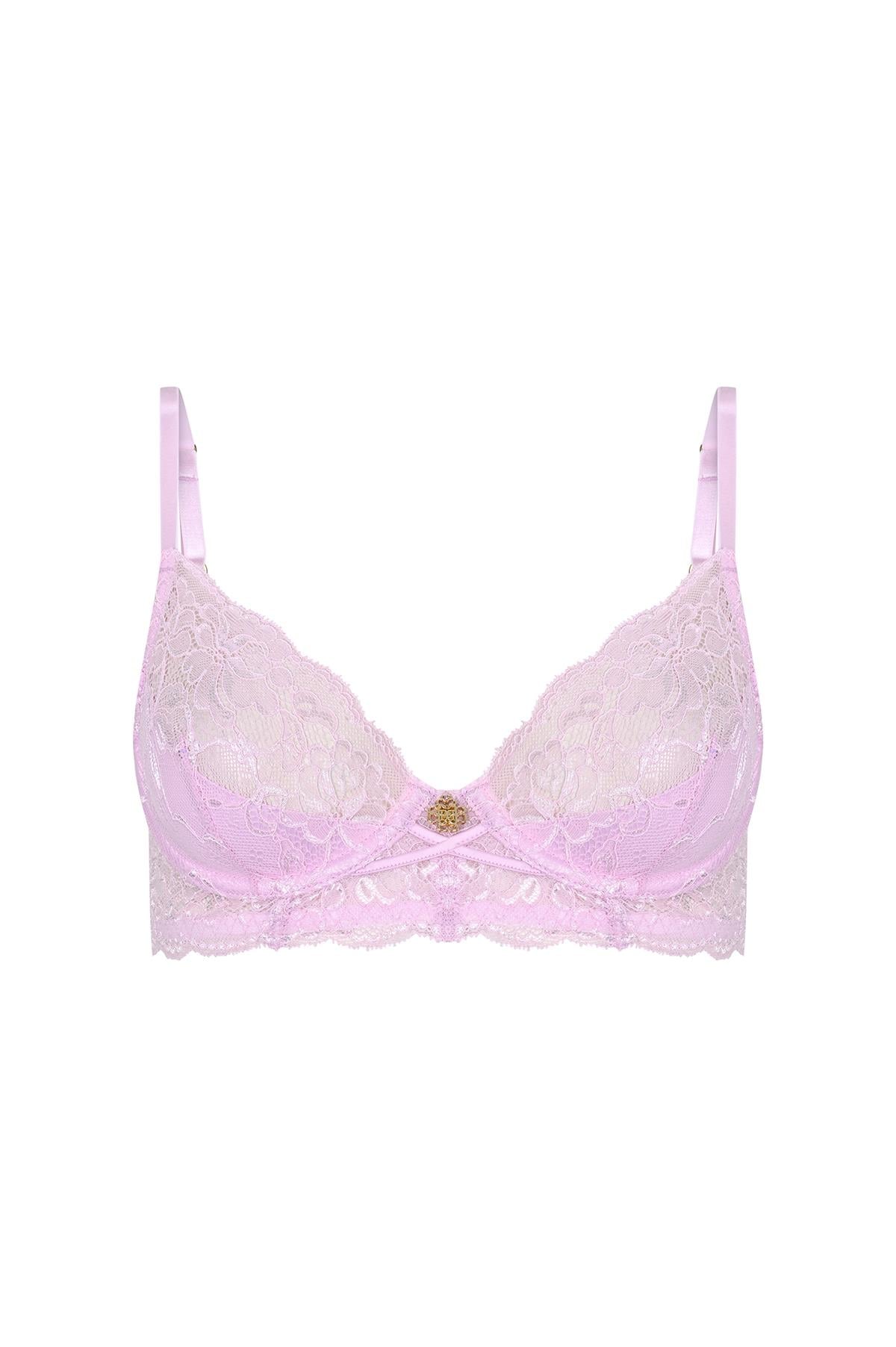 Pastivelle Бюстгальтер-балконет из кружева нежно-розового цвета