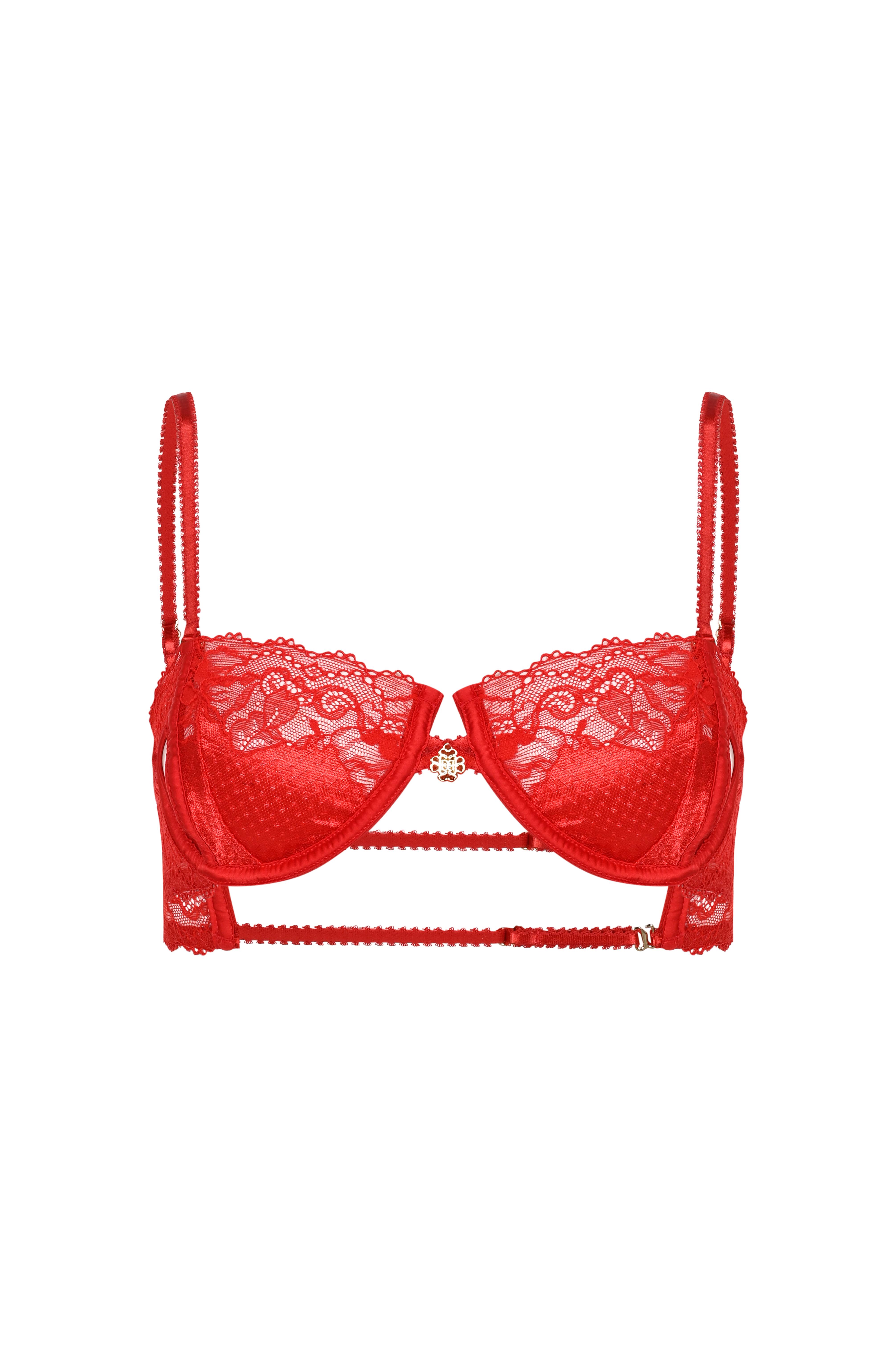Eclatant Kırmızı Dantelli Balconette Sütyen