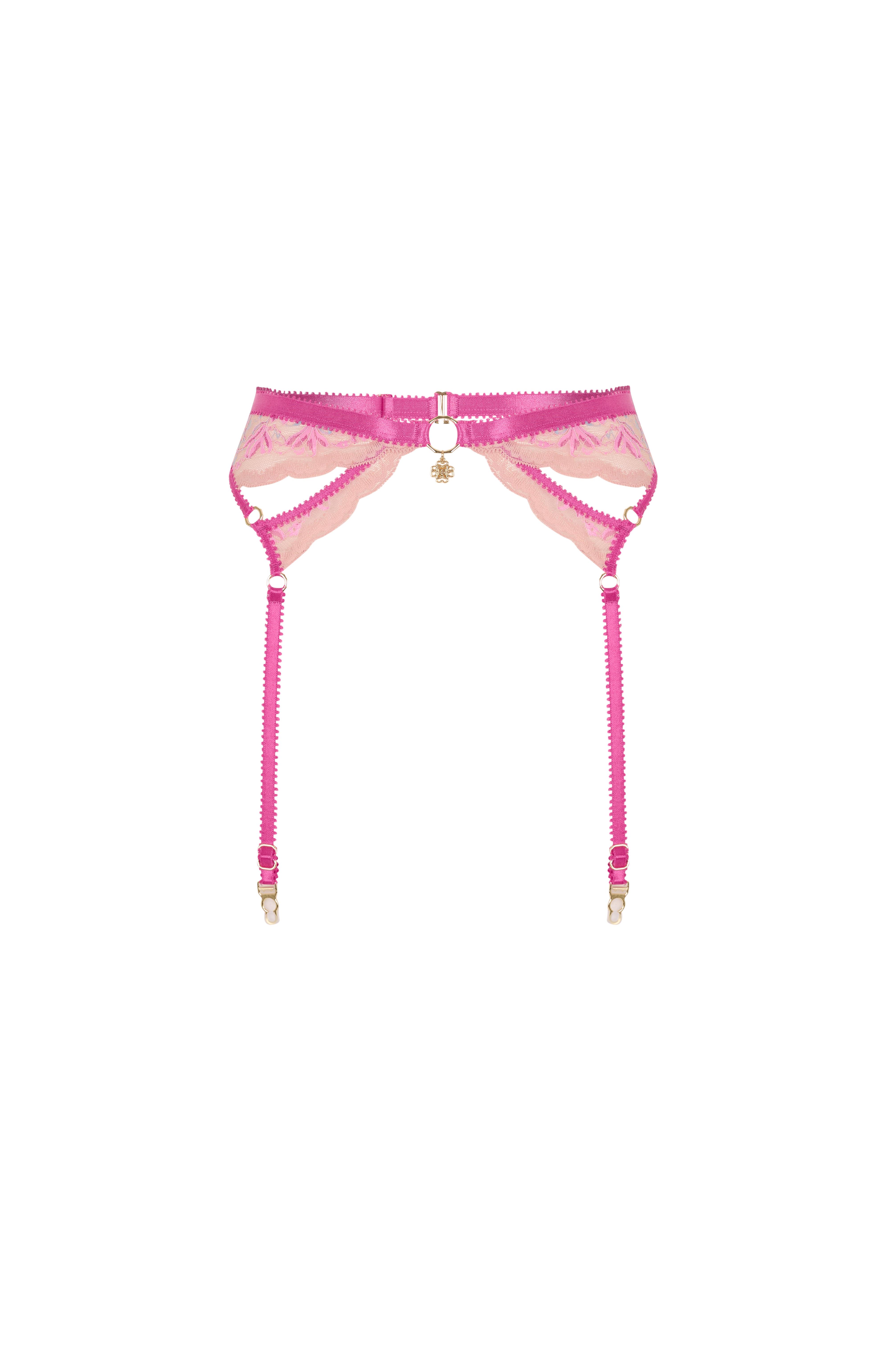 Fleur Pembe Dantelli Jartiyer