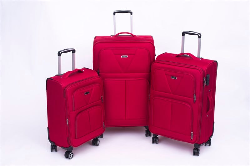 KR  1010 KIRMIZI 3 BOY VALİZ SETİ