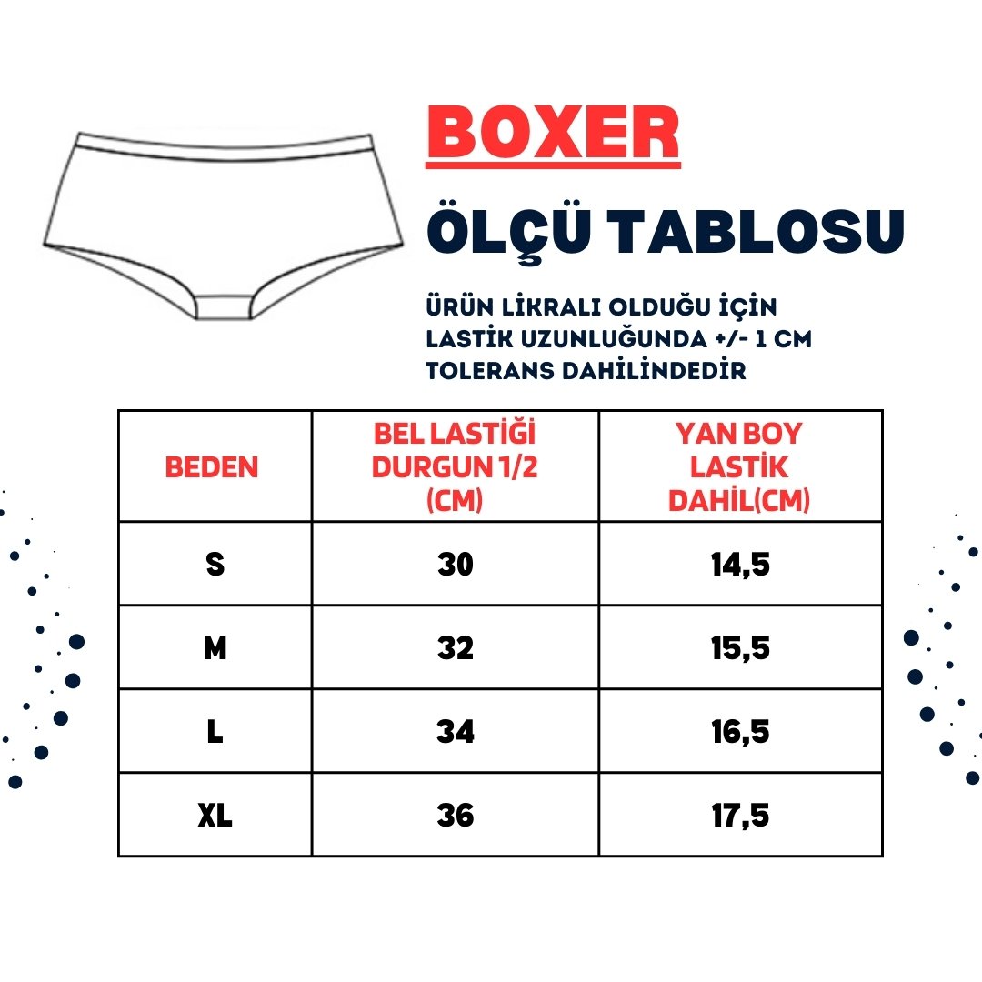 KADIN BOXER ÖLÇÜ TABLOSU