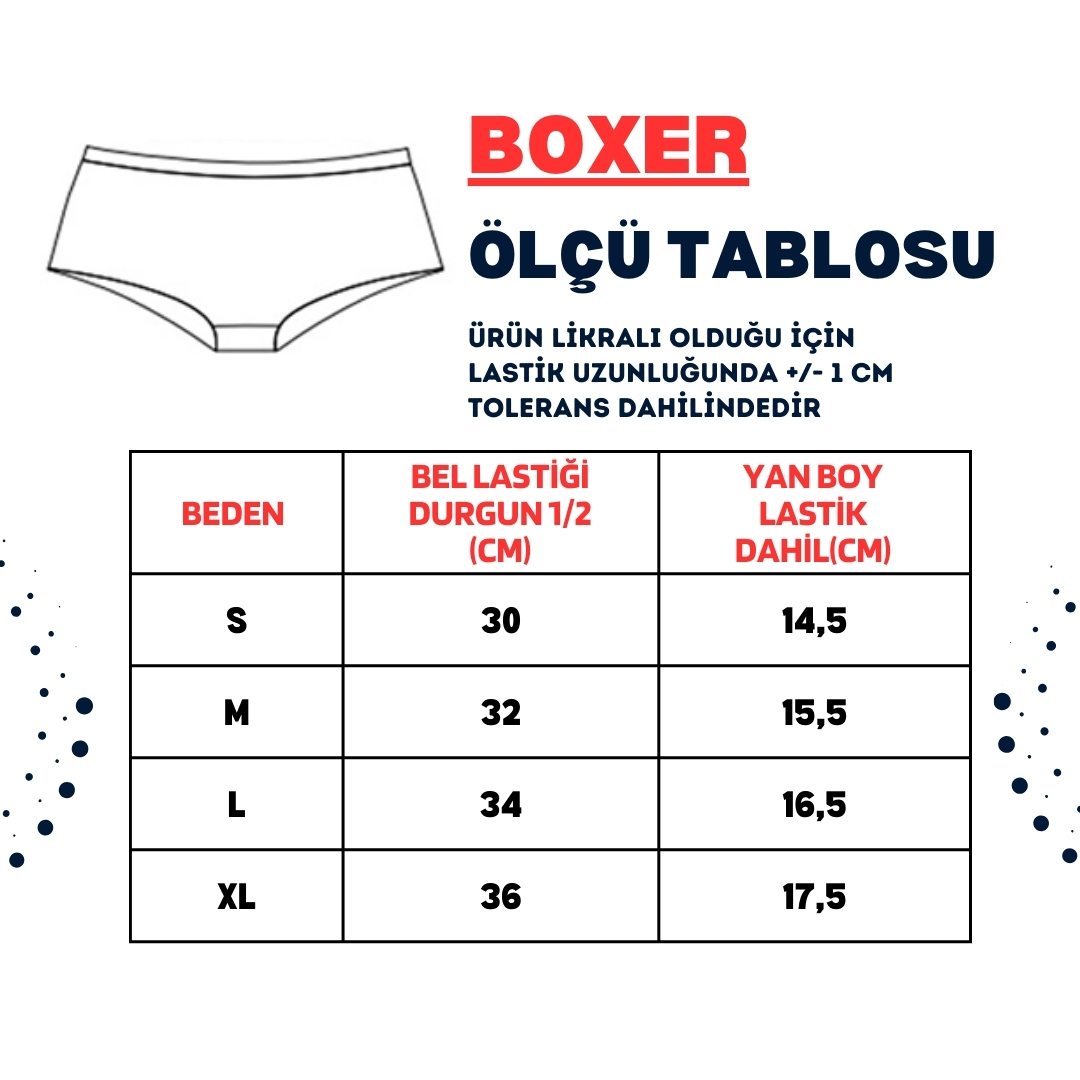 KADIN BOXER ÖLÇÜ TABLOSU