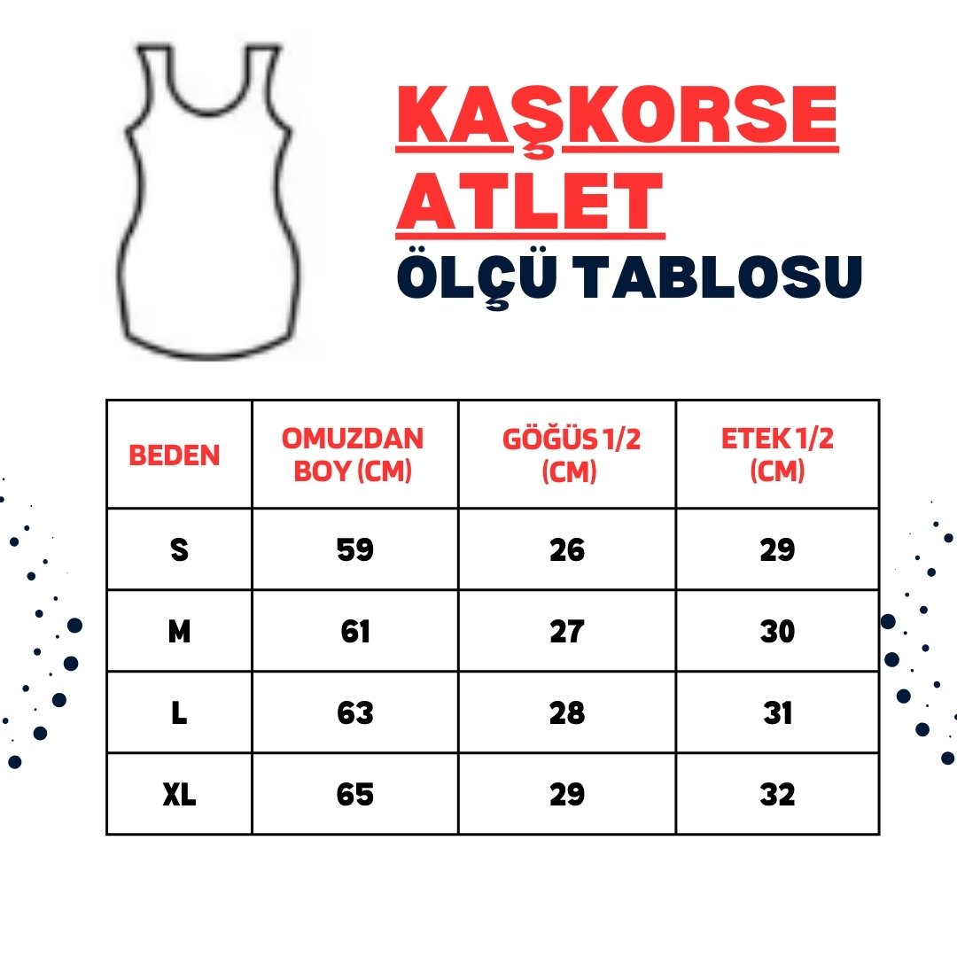 KADIN KAŞKORSE ATLET ÖLÇÜ TABLOSU