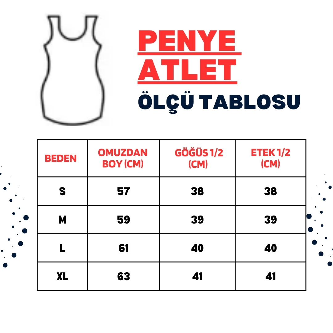 KADIN PENYE ATLET ÖLÇÜ TABLOSU