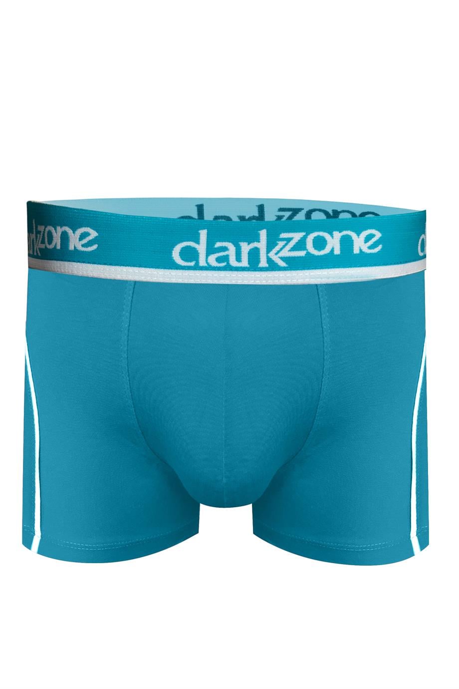 Beyaz Çizgili Turkuaz Erkek Boxer - DZN3105