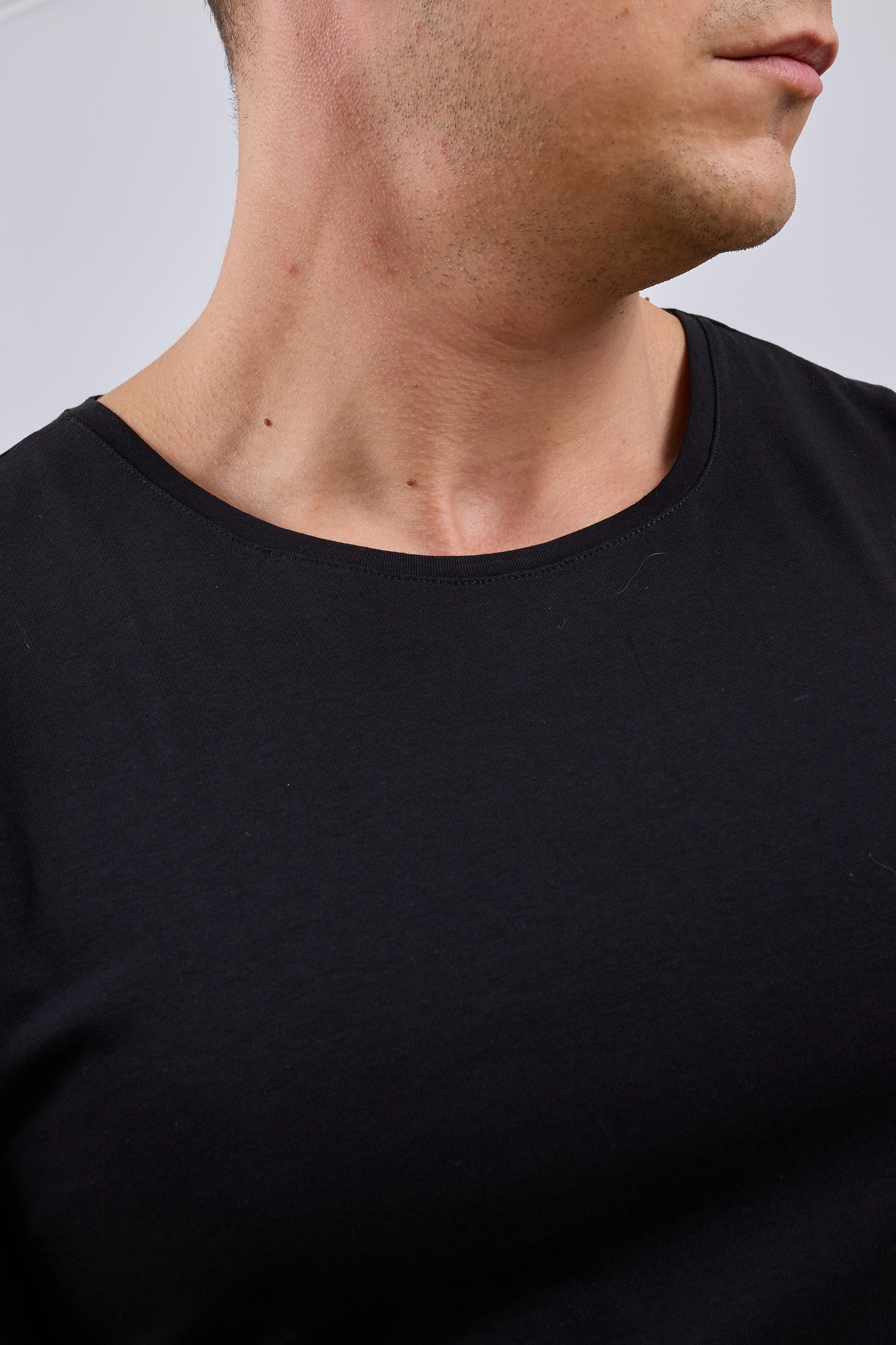 Bisiklet Yaka Siyah Erkek T-Shirt - DZN8501