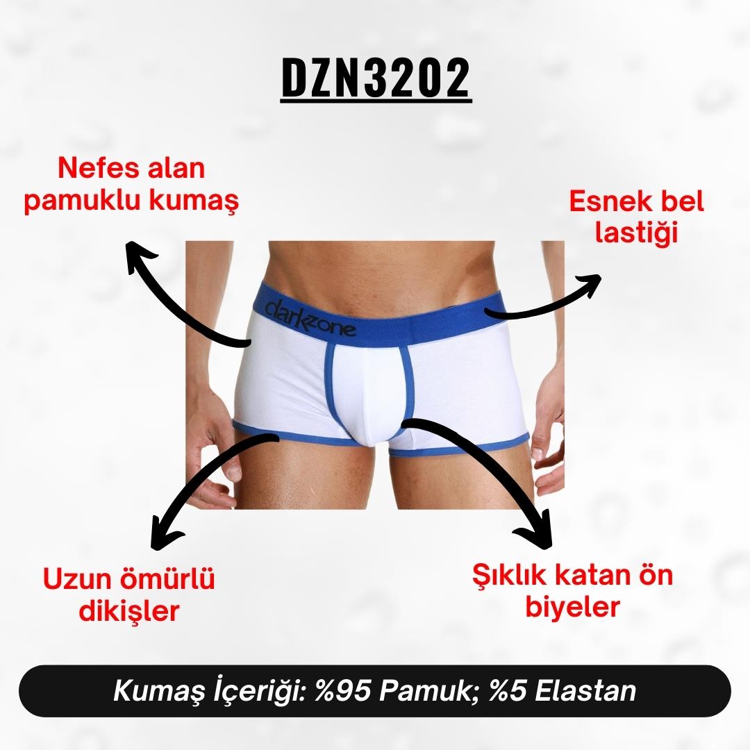 Biyeli Beyaz Erkek Boxer - DZN3202