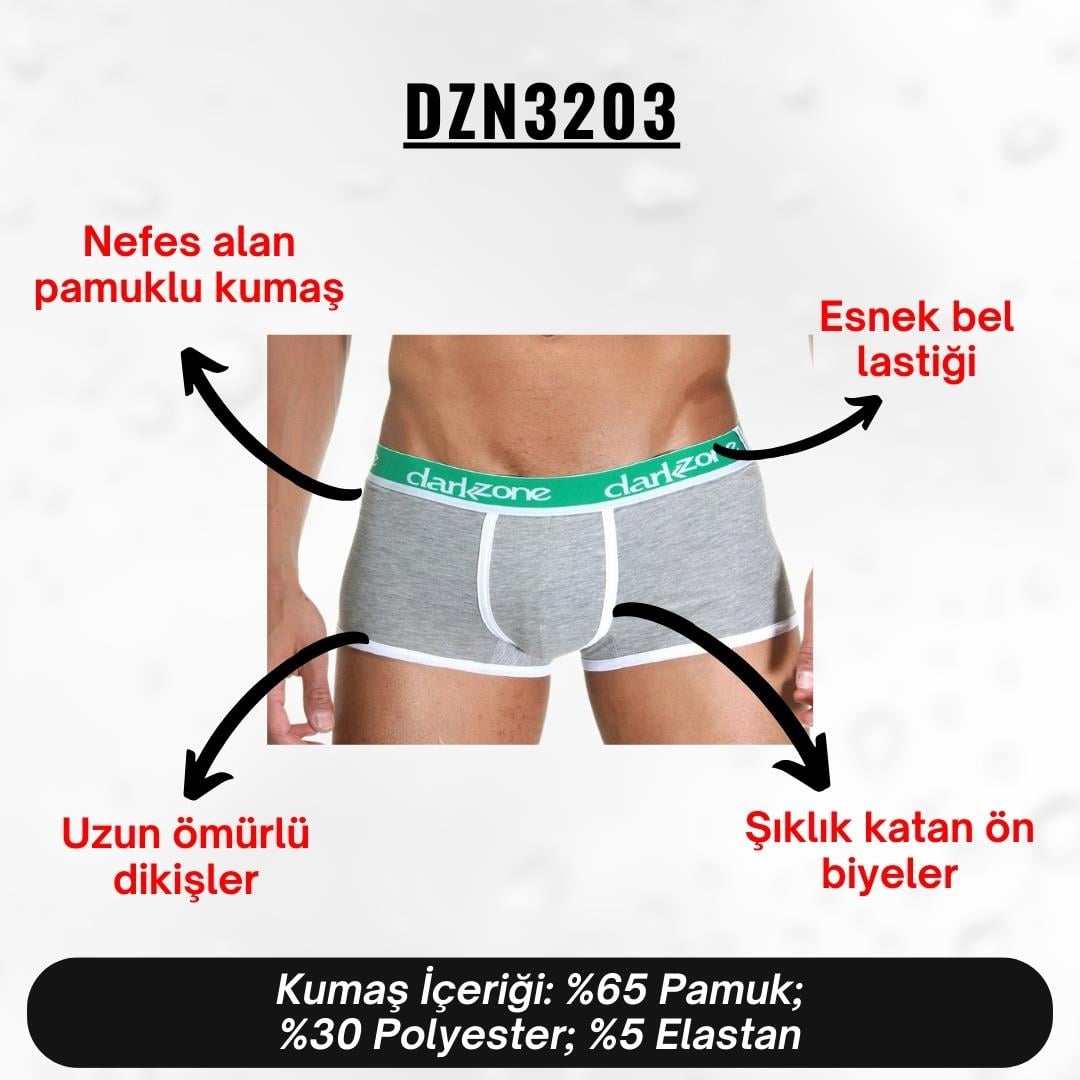 Biyeli Gri Erkek Boxer - DZN3203