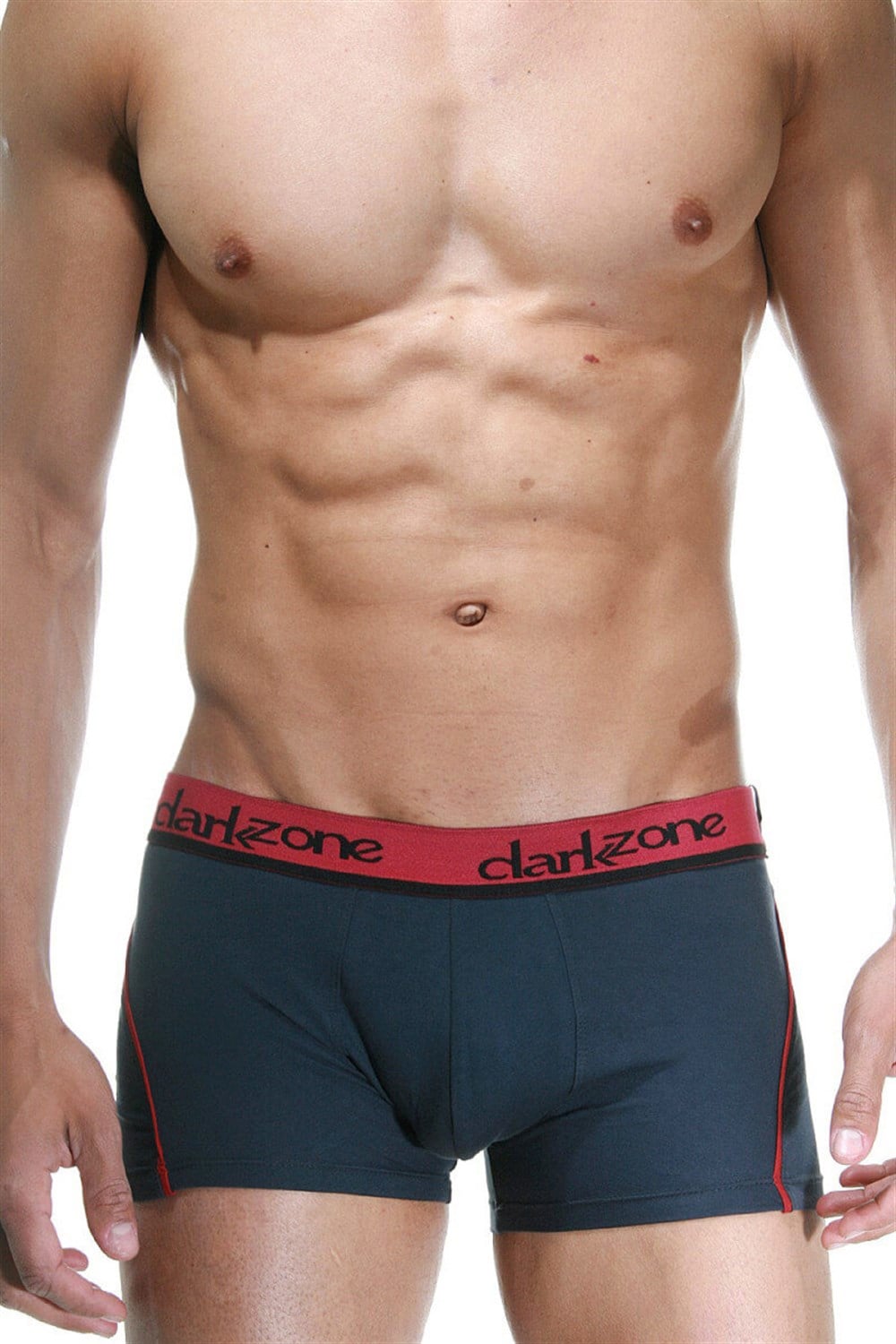 Bordo Çizgili Füme Erkek Boxer - DZN3111