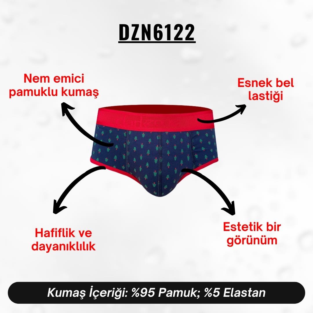 Çam Ağacı Desenli Lacivert Hipster Erkek Slip - DZN6122