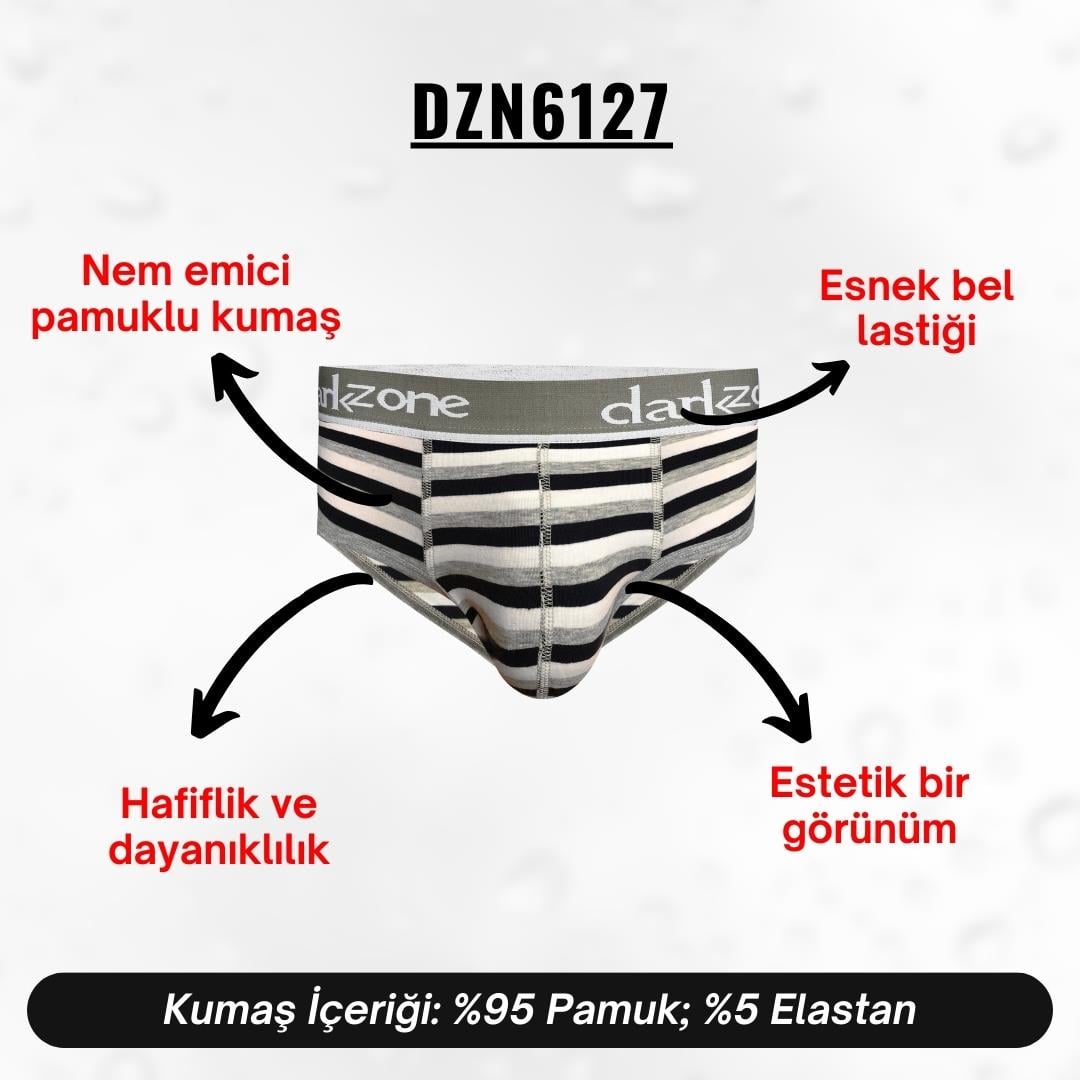 Çizgili Desenli Hipster Erkek Slip - DZN6127