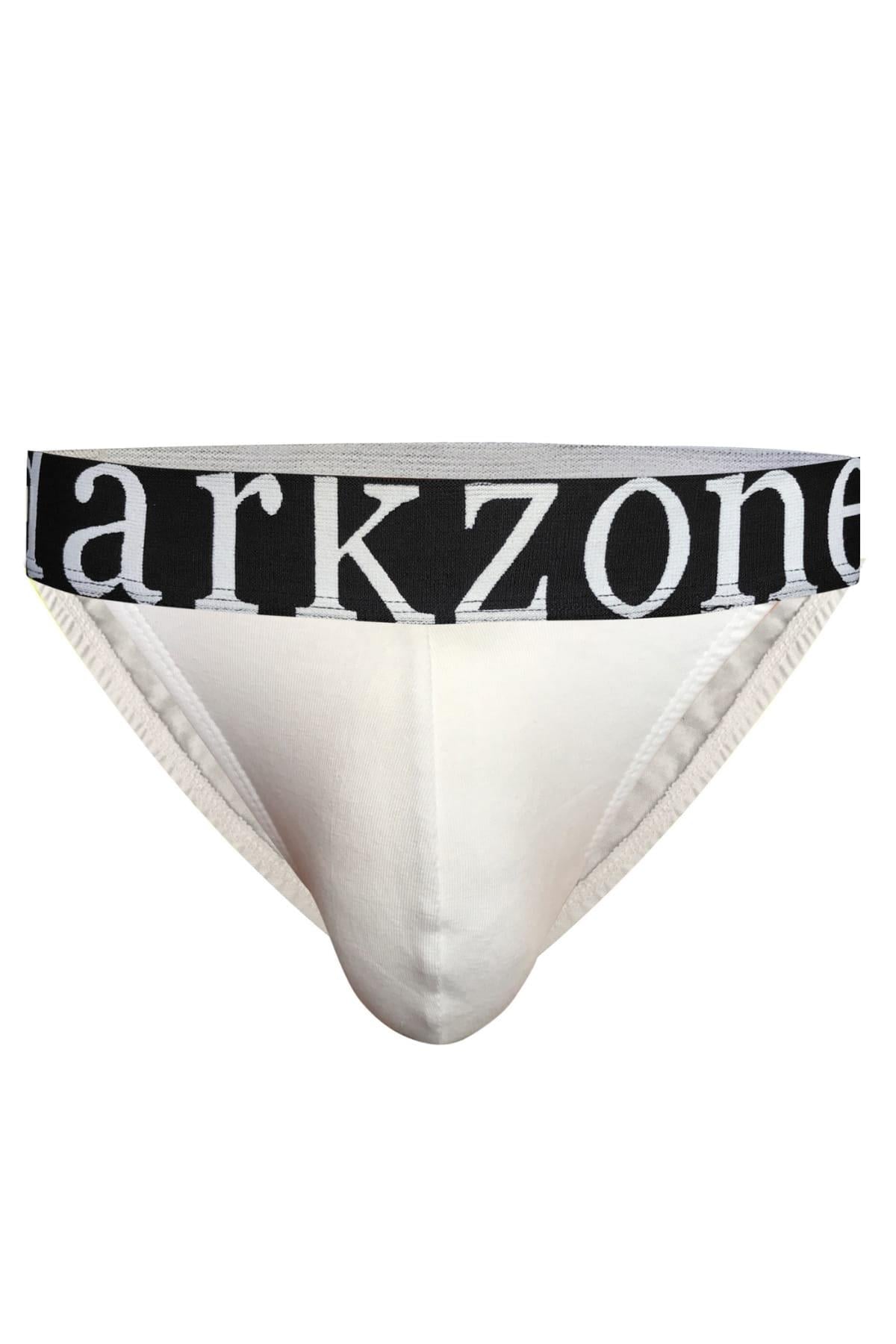 Erkek Beyaz Yanları Açık Geniş Lastikli Slip Külot