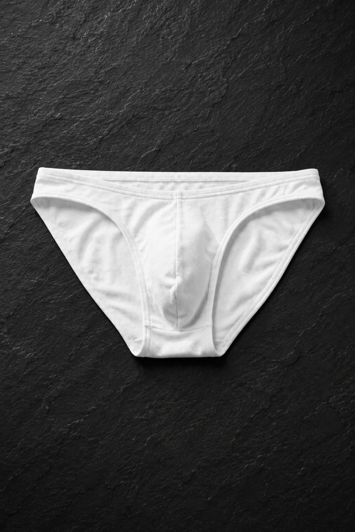 Erkek Beyaz Pamuklu Klasik Slip Külot