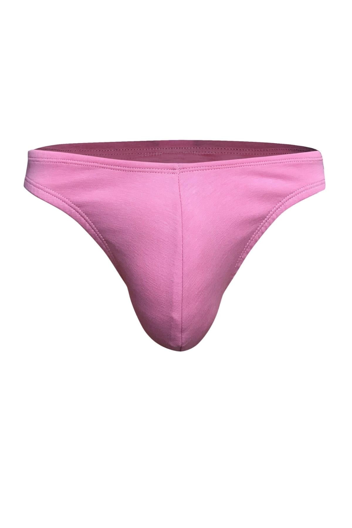 Erkek Pembe Pamuklu Klasik Slip Külot