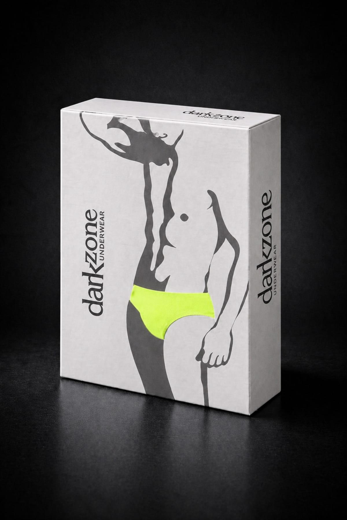 Erkek Neon Sarı Pamuklu Klasik Slip Külot