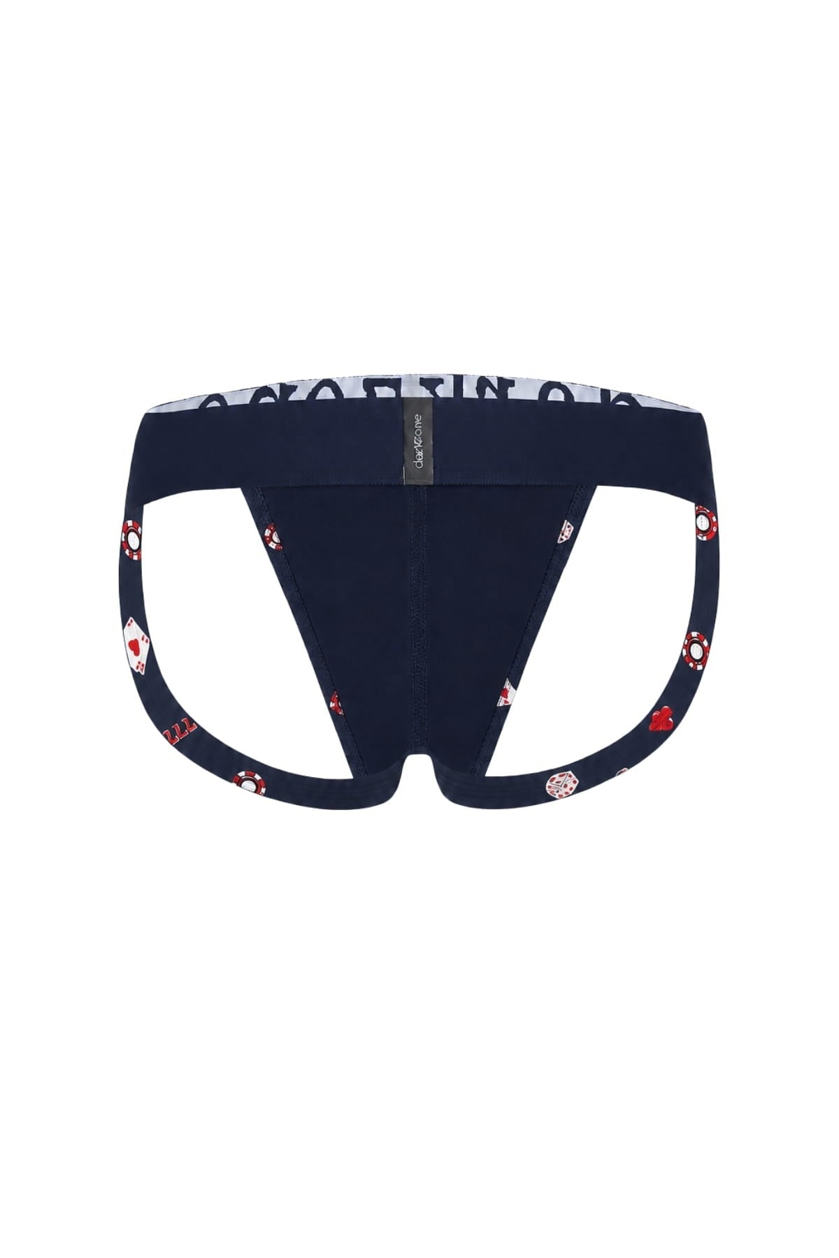 Erkek Fantezi Arkası Açık Casino Desenli Jockstrap