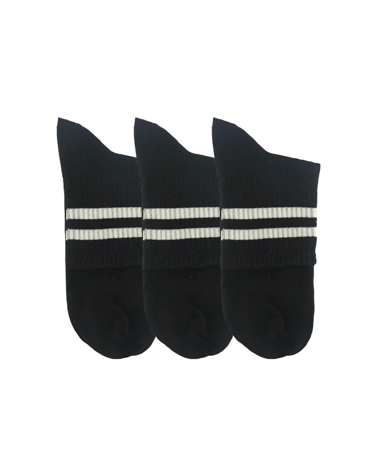DarkzoneDZCP0041Erkek Siyah 3'lü Kısa Spor Çorap - DZCP0041