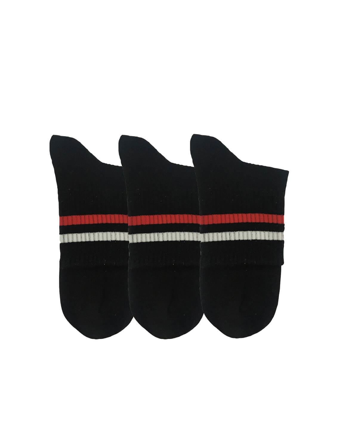 DarkzoneDZCP0042Erkek Siyah 3'lü Kısa Spor Çorap - DZCP0042