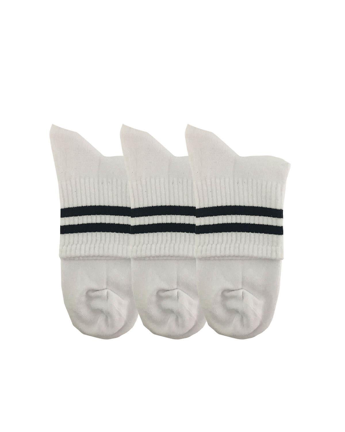 DarkzoneDZCP0043Erkek Beyaz 3'lü Kısa Spor Çorap - DZCP0043