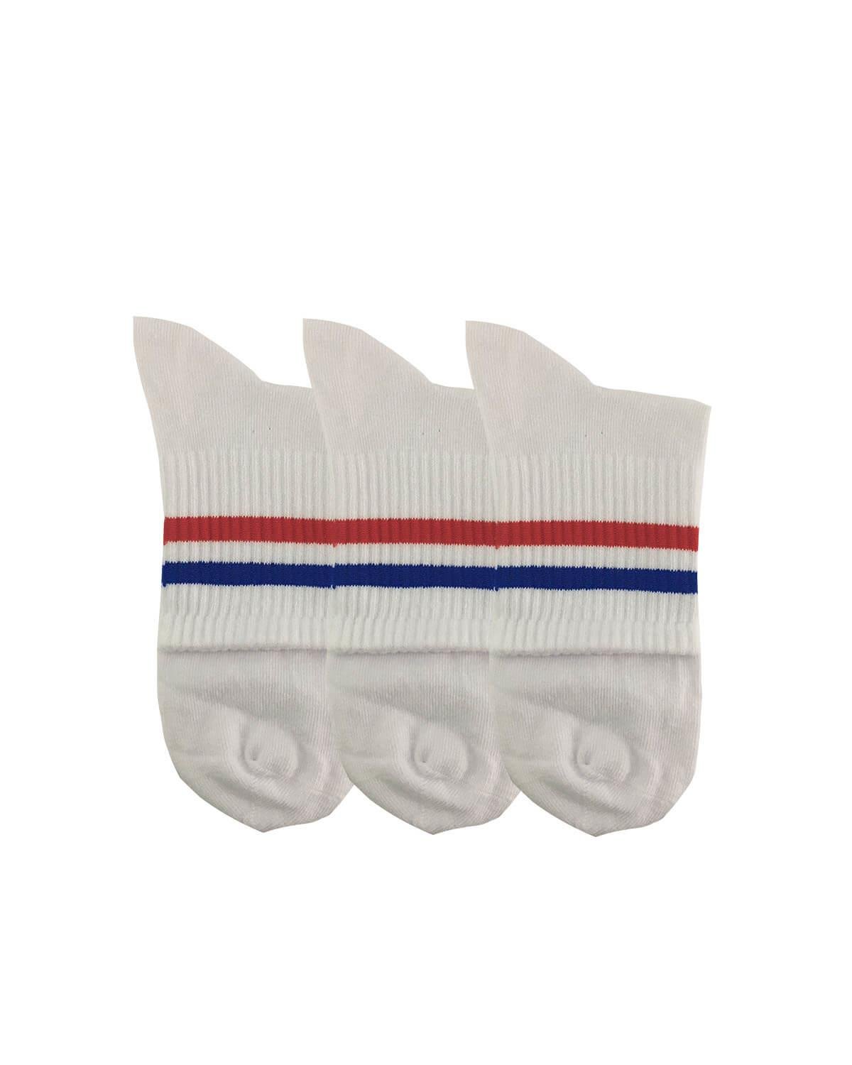 DarkzoneDZCP0044Erkek Beyaz 3'lü Kısa Spor Çorap - DZCP0044
