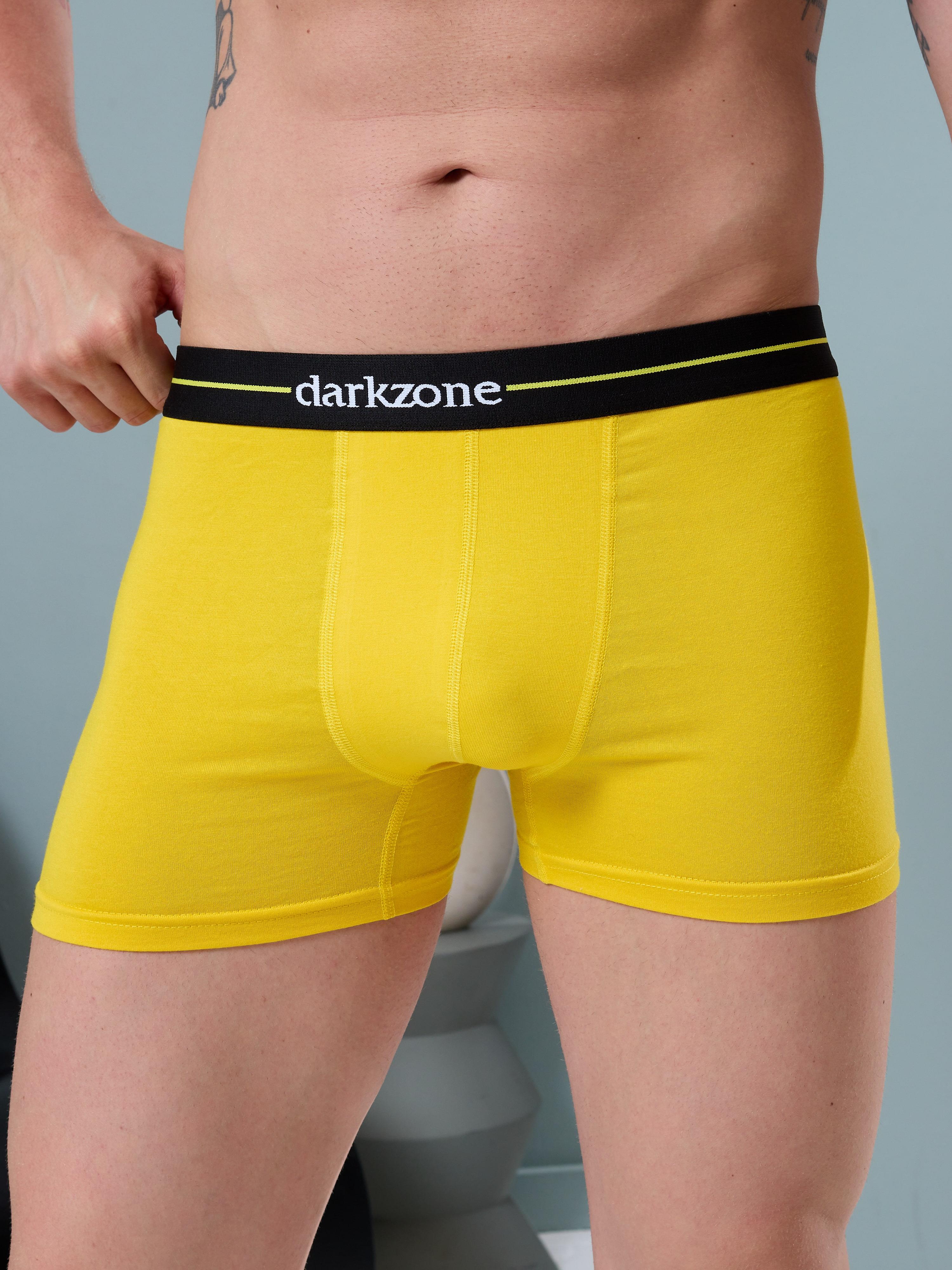 Likralı Sarı Erkek Boxer - DZN2059