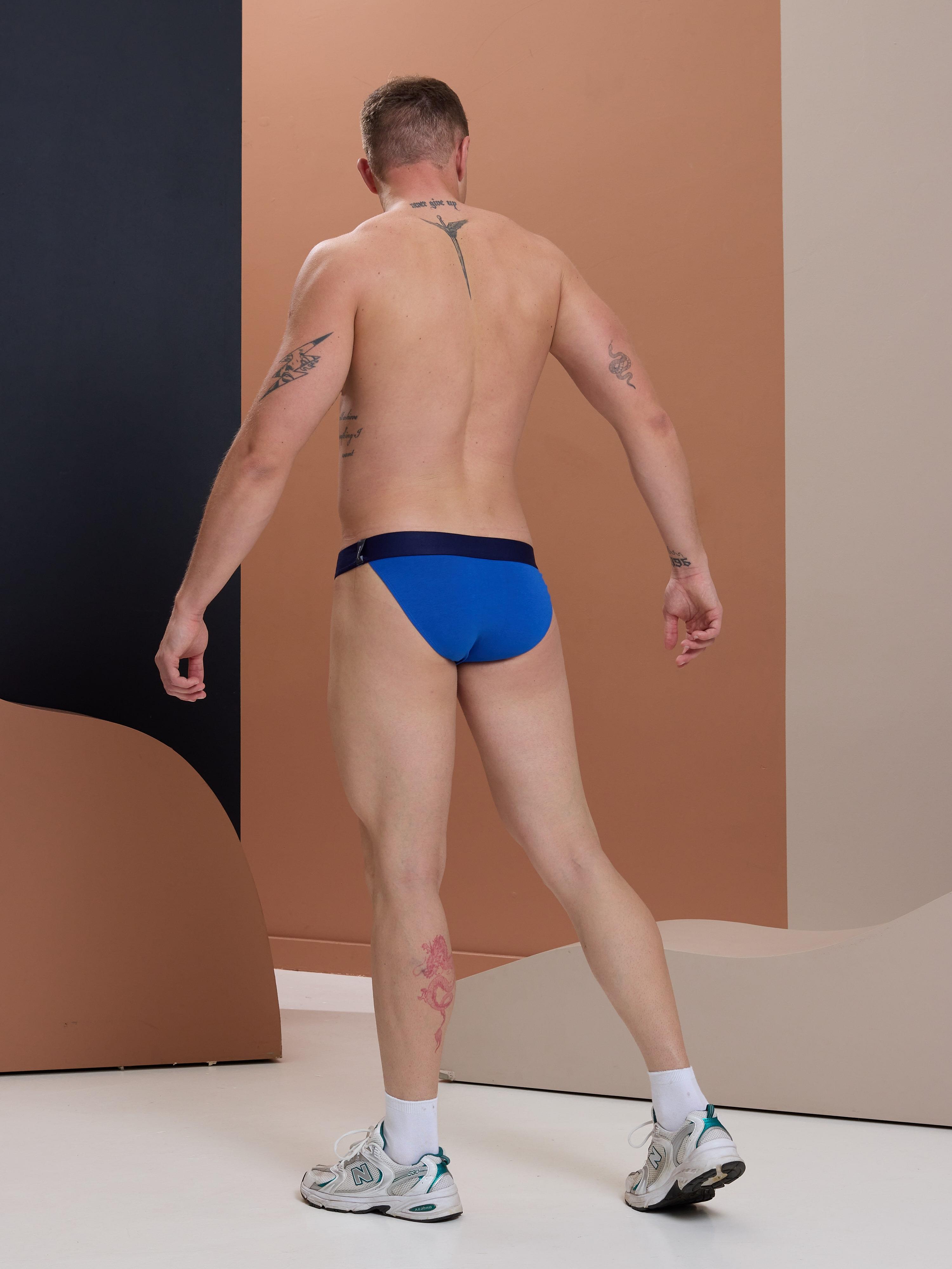 Geniş Lastikli Saks Erkek Slip Külot - DZN6150