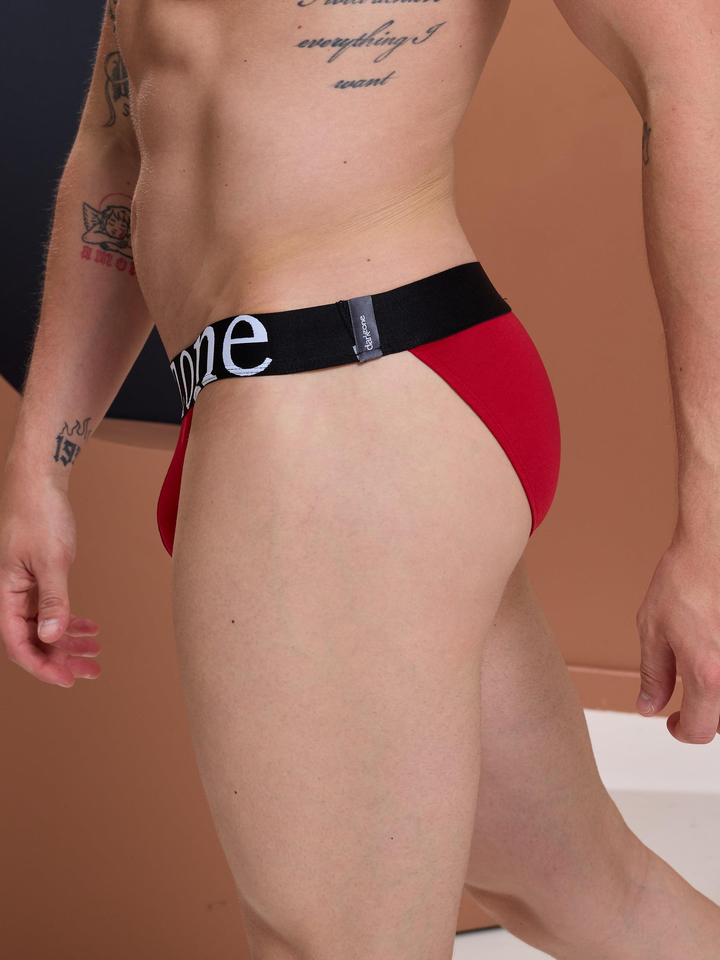 Geniş Lastikli Kırmızı Erkek Slip Külot  - DZN6156