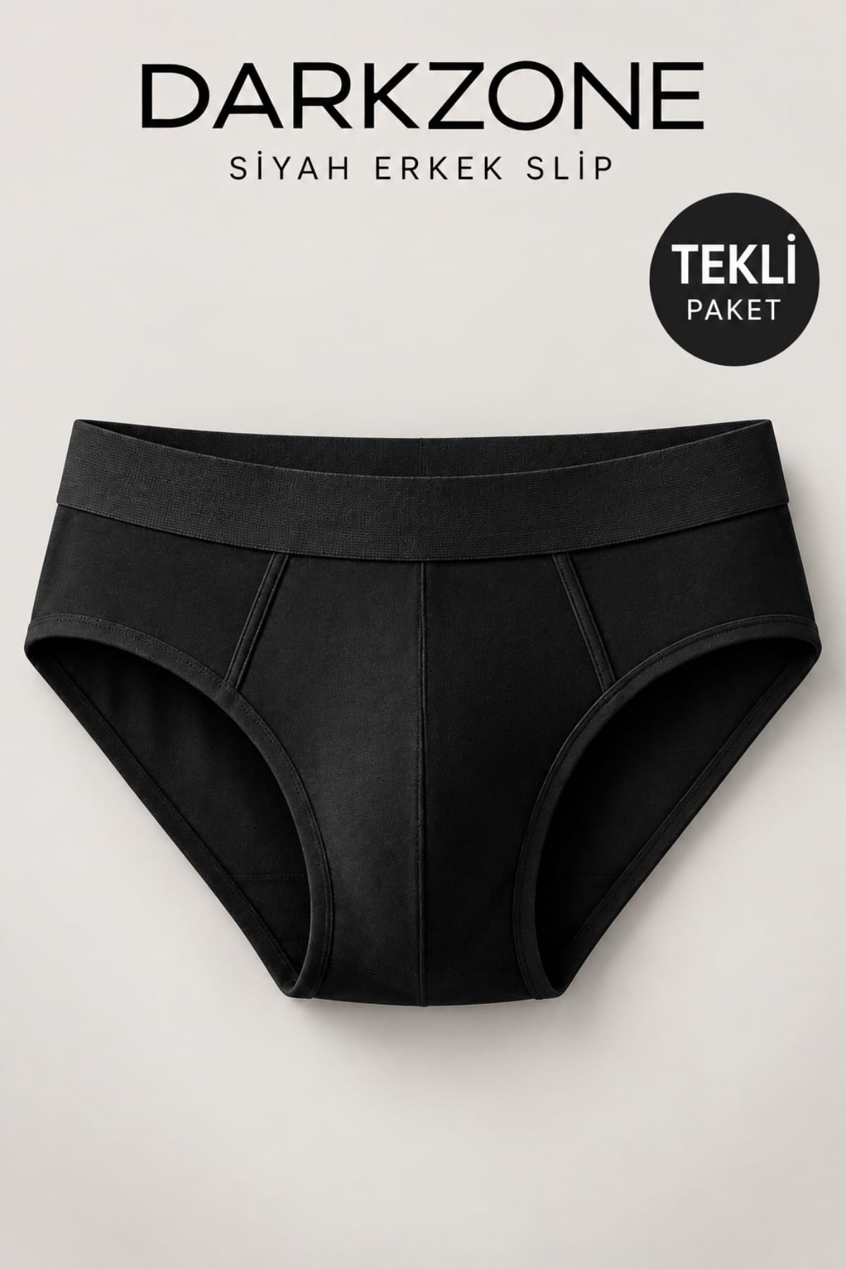 Erkek Lastikli Siyah Slip - DZNDF1001