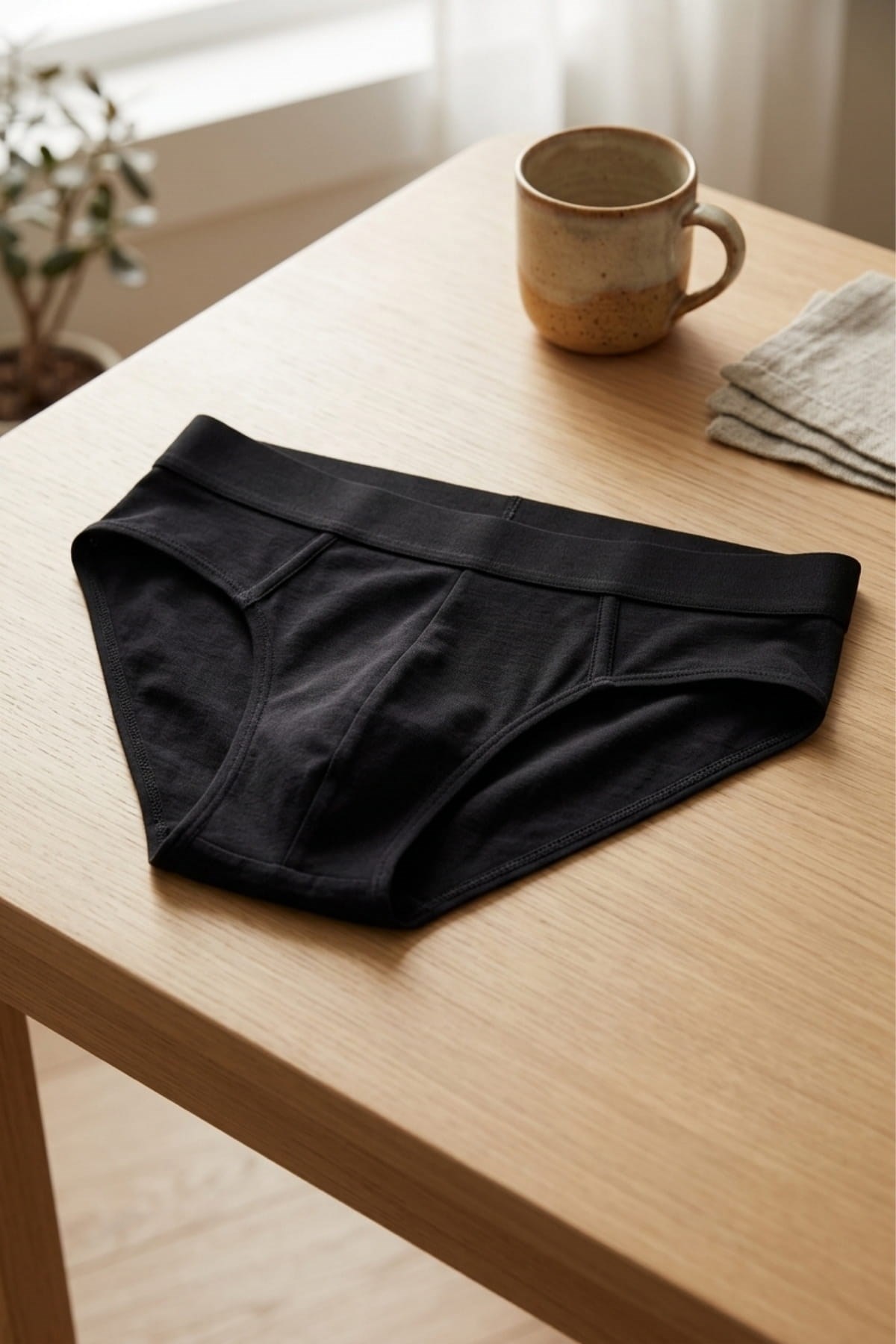 Erkek Lastikli Siyah Slip - DZNDF1001