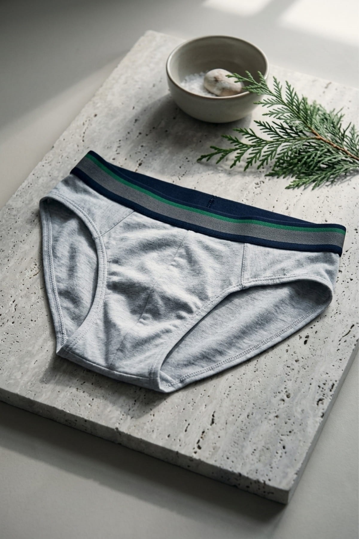 Erkek Lastikli Gri Slip - DZNDF1004