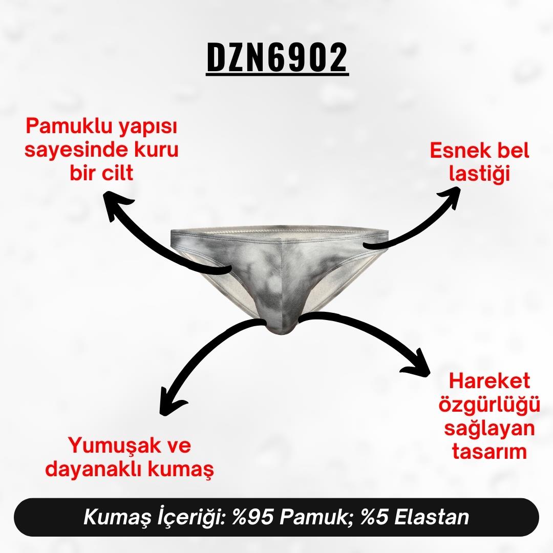 Desenli Gri Erkek Slip - DZN6902