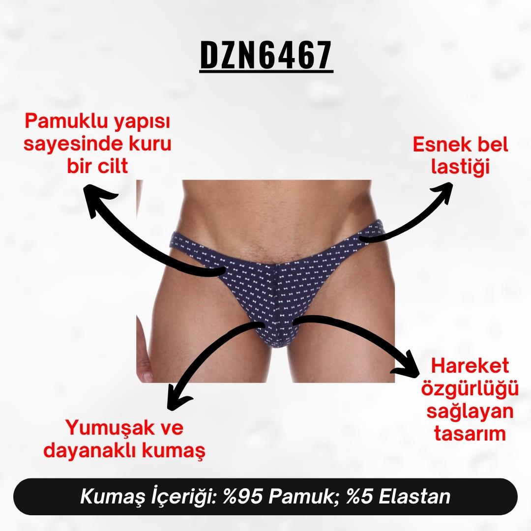 Desenli Lacivert Erkek Slip - DZN6467