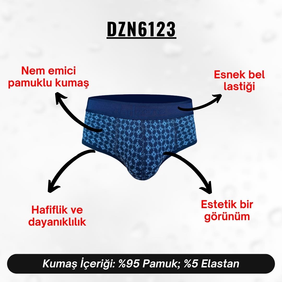 Desenli Lacivert Hipster Erkek Slip - DZN6123