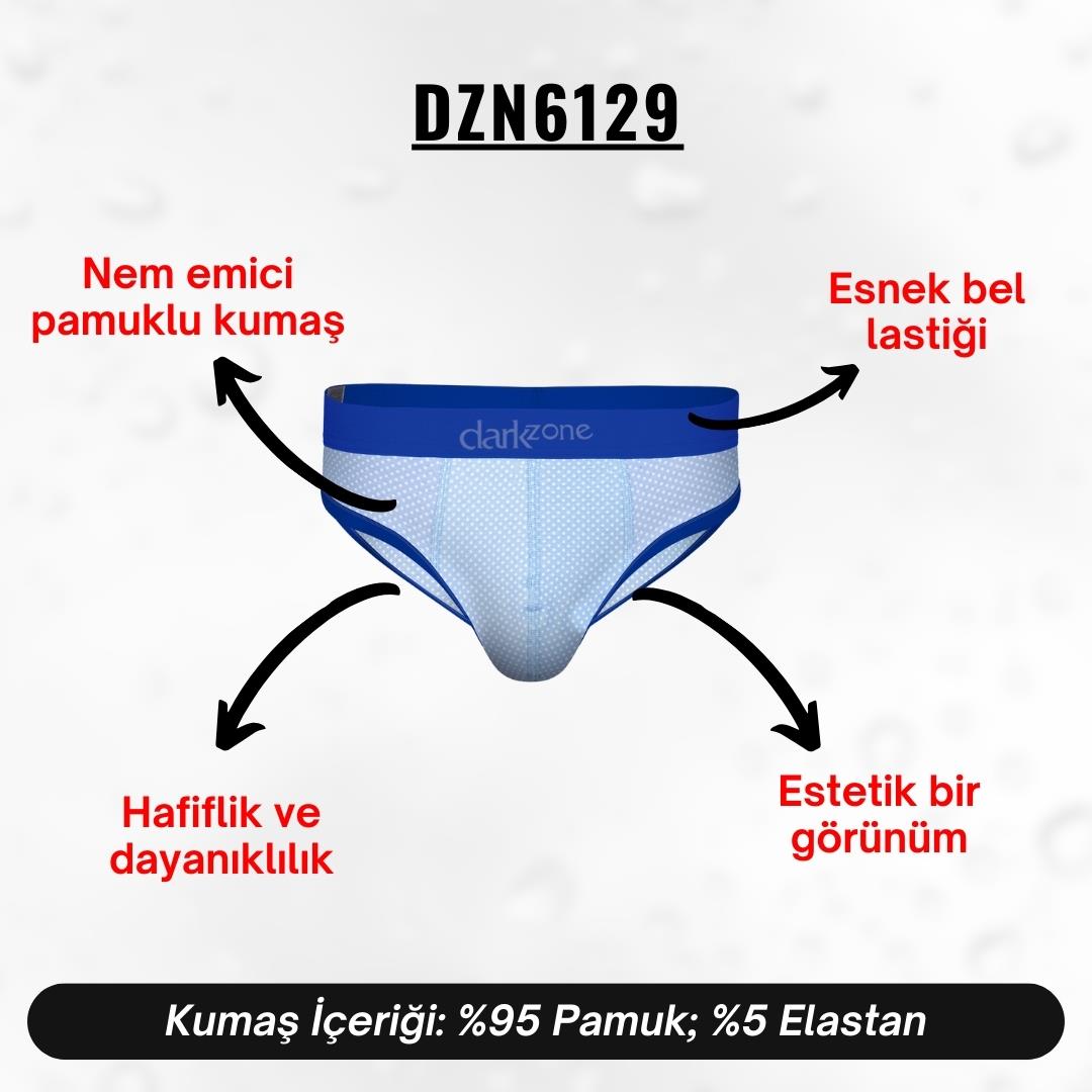 Desenli Mavi Hipster Erkek Slip - DZN6129