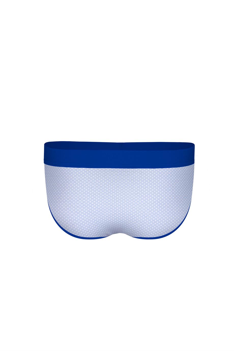 Desenli Mavi Hipster Erkek Slip - DZN6129