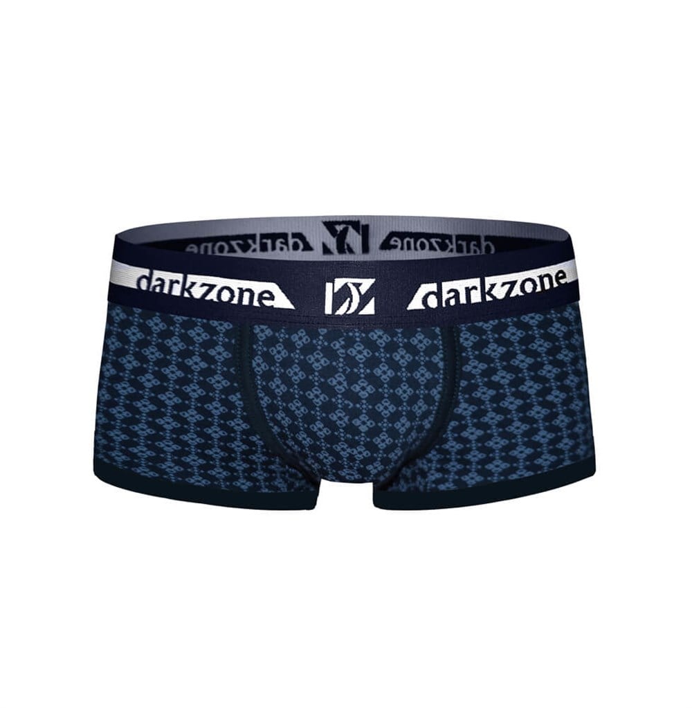 Biyeli Desenli Lacivert Erkek Boxer - DZN3218