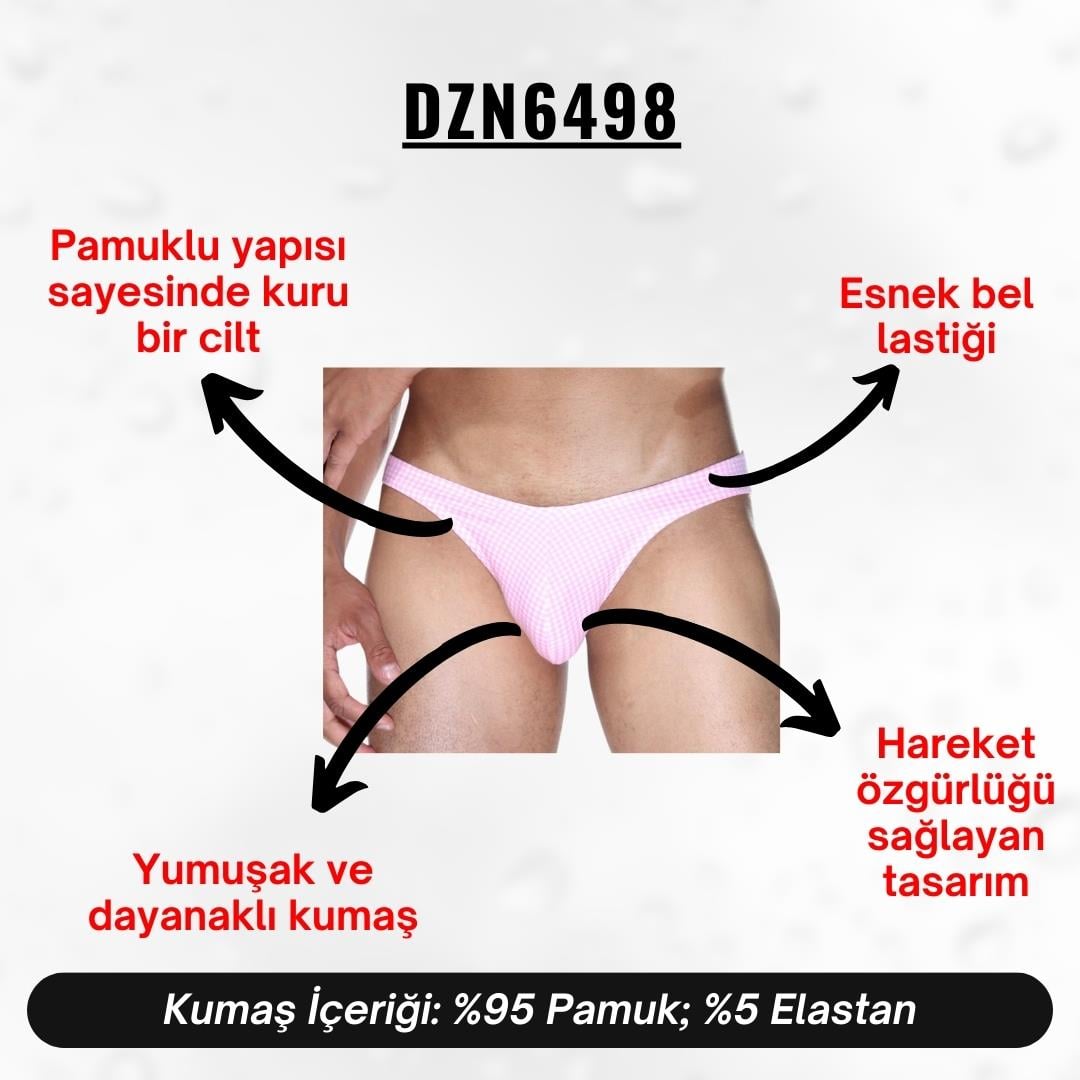 Desenli Pembe Erkek Slip - DZN6498